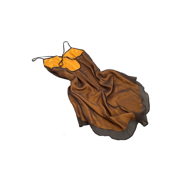 VTG Y2K 90’s Victoria’s Secret Mesh & Satin High Low Slip Dress - Picture 4 of 12